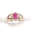 Image 1 : 10K YELLOW GOLD NATURAL RUBY(0.6CT) RING SIZE 4.5