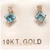 Image 1 : 10K YELLOW GOLD BLUE TOPAZ(0.44CT)