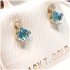 Image 2 : 10K YELLOW GOLD BLUE TOPAZ(0.44CT)