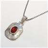 Image 2 : SILVER GARNET(0.5CT) NECKLACE