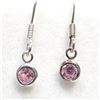 Image 1 : SILVER PINK CZ EARRINGS