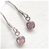 Image 2 : SILVER PINK CZ EARRINGS