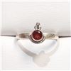 Image 1 : SILVER GARNET RING