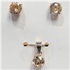 Image 1 : SILVER CITRINE EARRING & PENDANT SET