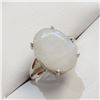 Image 2 : SILVER MOONSTONE RING SIZE 9.5