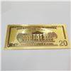 Image 2 : GOLD FOIL US $20 COLLECTOR  BANK NOTE