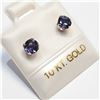 Image 2 : 10K WHITE GOLD IOLITE(0.56CT) EARRINGS