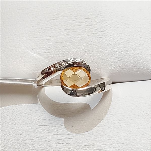 SILVER CITRINE RING (~SIZE 7)