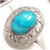 Image 3 : SILVER TURQUOISE RING (~WEIGHT 12.5G) SIZE 10.5