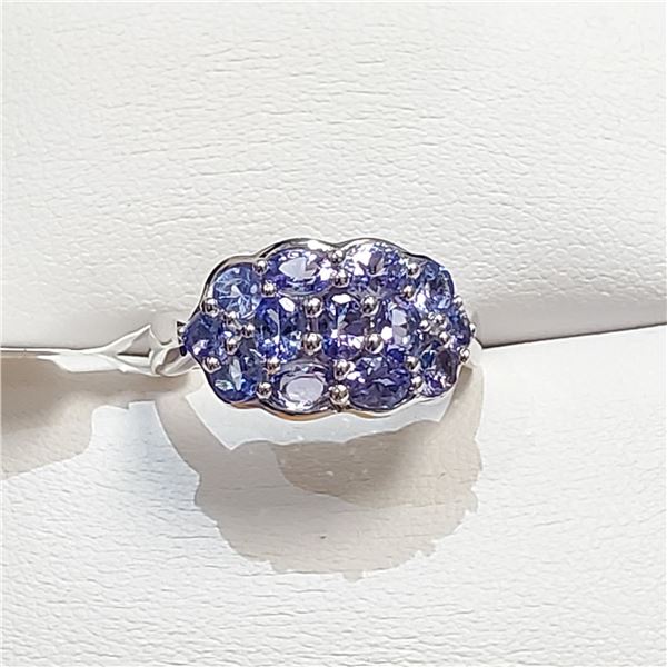 SILVER TANZANITE RING SIZE 8