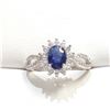 Image 1 : SILVER SAPPHIRE(1.5CT) RING SIZE 8