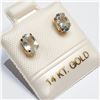 Image 2 : 10K YELLOW GOLD AQUAMARINE(0.94CT) EARRINGS