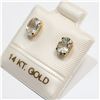 Image 3 : 10K YELLOW GOLD AQUAMARINE(0.94CT) EARRINGS