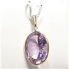Image 1 : 14K YELLOW GOLD AMETHYST(8CT) PENDANT(WEIGHT 2.1G)