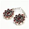 Image 2 : SILVER GARNET(6CT) EARRINGS(~WEIGHT 9.7G)