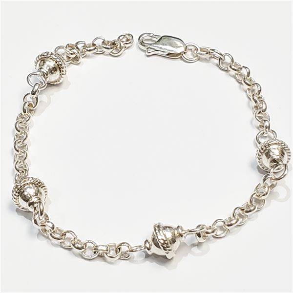 SILVER 7" BRACELET