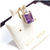 Image 2 : 10K YELLOWGOLD AMETHYST(1CT)DIAMOND(0.04CT)PENDANT