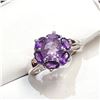 Image 2 : SILVER AMETHYST RING SIZE 7.25