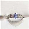 Image 1 : SILVER TANZANITE RING SIZE 7.75