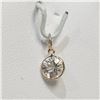 Image 1 : 10K YELLOW GOLD WHITE TOPAZ(1.1CT) PENDANT
