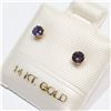 Image 3 : 14K YELLOW GOLD IOLITE  EARRINGS