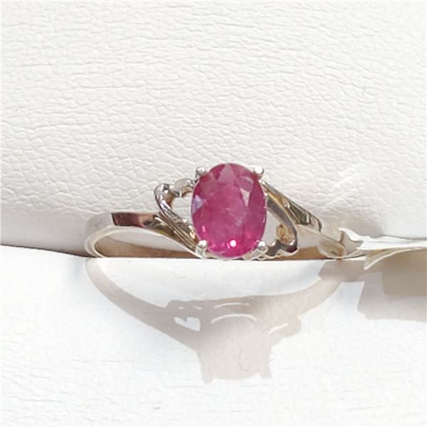 18K YELLOW GOLD RUBY RING(~WEIGHT 1.46G) SIZE 7