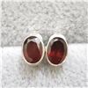 Image 1 : SILVER GARNET EARRINGS