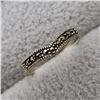 Image 2 : SILVER MARCASITE RING SIZE 7.25