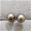 Image 1 : SILVER TAHITION PEARL EARRINGS