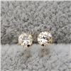 Image 1 : 14K YELLOW GOLD CUBIC ZIRCONIA  EARRINGS