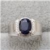 Image 1 : SILVER SAPPHIRE(3CT) RING SIZE 9.25