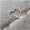 Image 2 : SILVER CUBIC ZIRCONIA RING SIZE 8