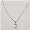 Image 2 : SILVER DIAMOND 16" NECKLACE