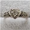 Image 1 : SILVER MARCASITE  RING SIZE 7.25