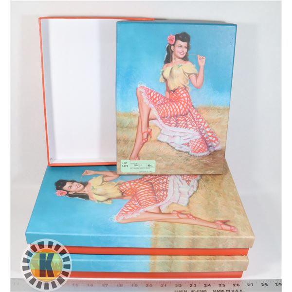 THREE PIN UP GIRL STYLE GIFT BOXES