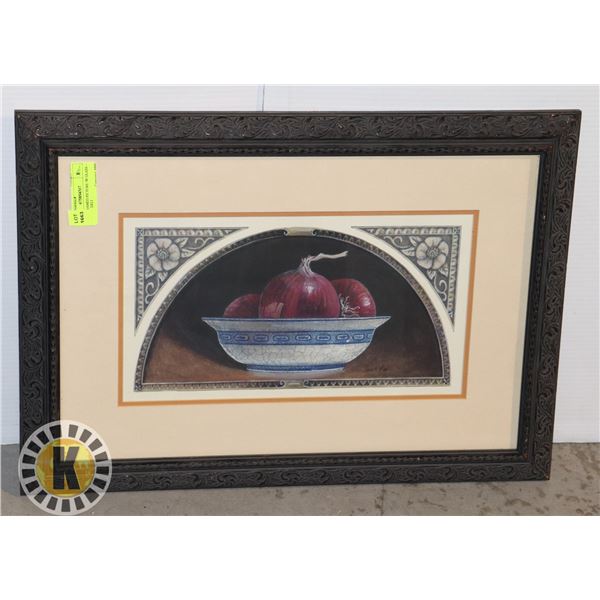 WOOD FRAMED PICTURE /W GLASS – VINTAGE DELI