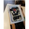 Image 2 : 2 BOXES OF 12V ADAPTERS AND ELECTRICAL 3 PRONG PLUGS