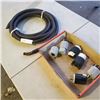 Image 1 : 6 - 220-240V 4 PRONG RECEPTICLES AND COIL OF 8GA 4 WIRE 19FT ELECTRICAL CORD