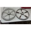 Image 2 : 2 BOAT WHEELS AND TOOLBOX WITH SAIL BOAT PARTS