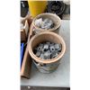 Image 2 : 2 TRAYS OF HARDWARE, CHISELS, METAL FISH TAPE