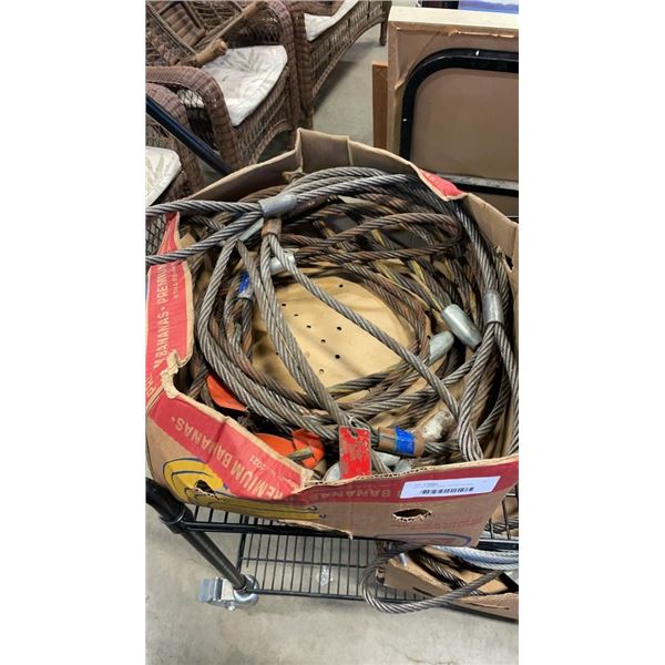 LOT OF WIRE ROPE LIFTING SLINGS