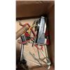 Image 3 : TOTE AND BOX OF SHOP SUPPLIES, PLUMBING FITTINGS, WIRE BRUSH WHEELS, BUFFING PADS, HOOKS