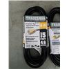 Image 2 : 3 NEW 15 FOOT EXTENTION CORDS