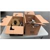 Image 1 : 2 BOXES OF HEAVY DUTY CASTORS, LOAD STRAP, COME ALONG