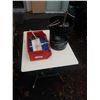 Image 1 : PAIL AND TRAY OF CLAMPS, SAW BLADES