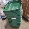 Image 1 : STACK OF 6 GREEN BINS WITH LIDS