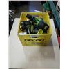 Image 1 : CRATE OF RYOBI, KAWASAKI AND MAKITA POWER TOOLS WITH BLACK AND DECKER DRILL