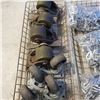 Image 2 : 2 TRAYS OF NEW BELT CLIPS AND CASTERS