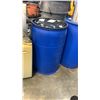 Image 2 : 3 PLASTIC DRUMS AND 2 STAINLESS FILLER MACHINE HOPPER ATTACHMEMNTS