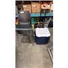 Image 1 : 4 BLACK CHAIRS  AND COLEMAN COOLER